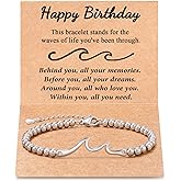 Tarsus Birthday Gifts for Women, Through The Waves of Life, Birthday Bracelet for Women Friend Sister Daughter Mom Grandma...