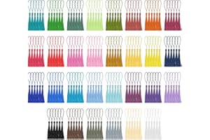 Bookmark Tassels, 180 Pcs 30 Colors Silky Handmade Soft Small Craft Tassels for DIY Bookmarks, Dress Decoration, 5 Inch