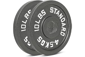 IRON CRUSH Cast Iron Olympic Weight Plates – Free Weights With 2-inch Hole & Anti-Rust Hammertone Finish - Ideal for Strength Training, CrossFit Equipment & Home Gym Set – Sold in Pairs - 2.5LB–45LB