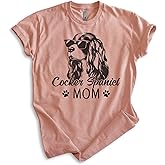 EVERTREE CLOTHING Cocker Spaniel Mom T-Shirt, Unisex Women's Shirt, Cocker Spaniel Owner, Best Dog Mom Gift