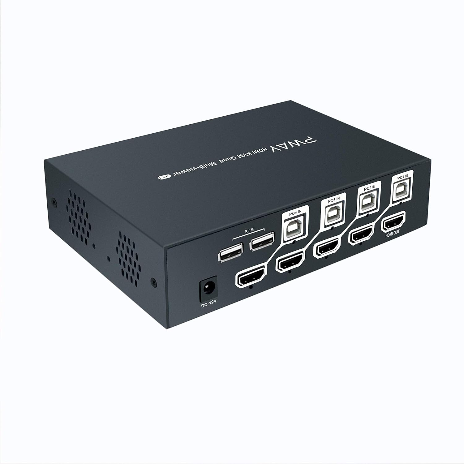 KVM Switch HDMI KVM MultiViewer 4 in 2 Out(with VGA and HDMI Output),Seamless