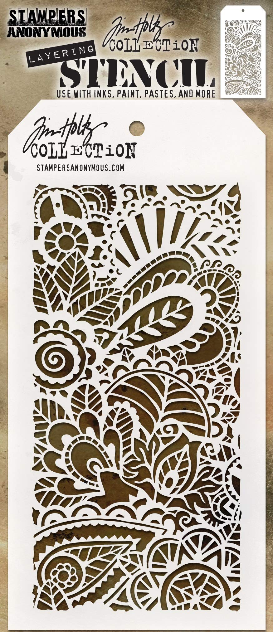 Tim Holtz - Stampers Anon Stencil, Doodle Art 1-Layered, One Size