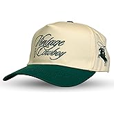 Vintage Western Trucker Hat | Men & Women | Country Cute Caps for Cowgirls Cowboys | Camo Denim Embroidered Cotton | Snapback