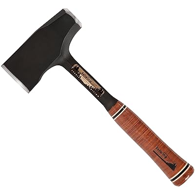 ESTWING Special Edition Fireside Friend Axe - 14 "Tr&auml;delning Maul med smidd st&aring;lkonstruktion och &auml;kta l&auml;dergrepp - EFF4SE