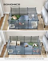 SONGMICS Pet Playpen with Floor 143x73x46 cm Grey LPC002G01 view 2