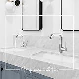 Peppermint Mono Basin Mixer Tap Chrome 360° Swivel Swan Neck Bathroom Sink Taps view 3