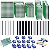 Smraza 104pcs Double Sided PCB Board Kit, Prototype Boards for DIY Soldering and Electronic Project Circuit Boards Compatible