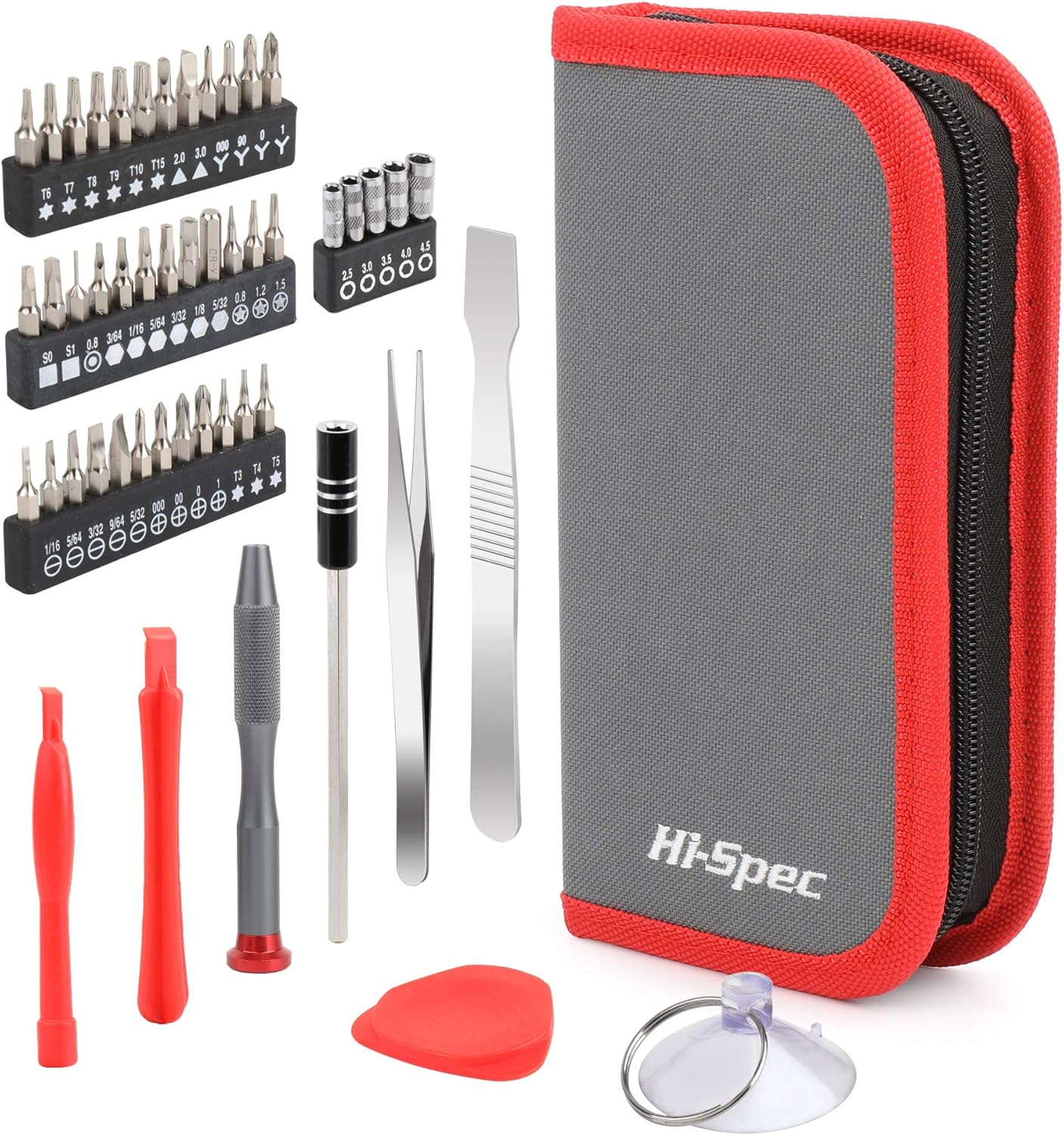 Hi-Spec 49 Piece Repair & Opening Tool Kit Set With Precision Screw Driver Bits For Android Mobile Cell Phones, iPhones, Macbooks, Laptops, Notebooks, Video Game Consoles & Electronic Gadgets: Home Improvement