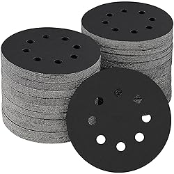POTUINOM 100PCS 5 inch Silicon Carbide Sanding