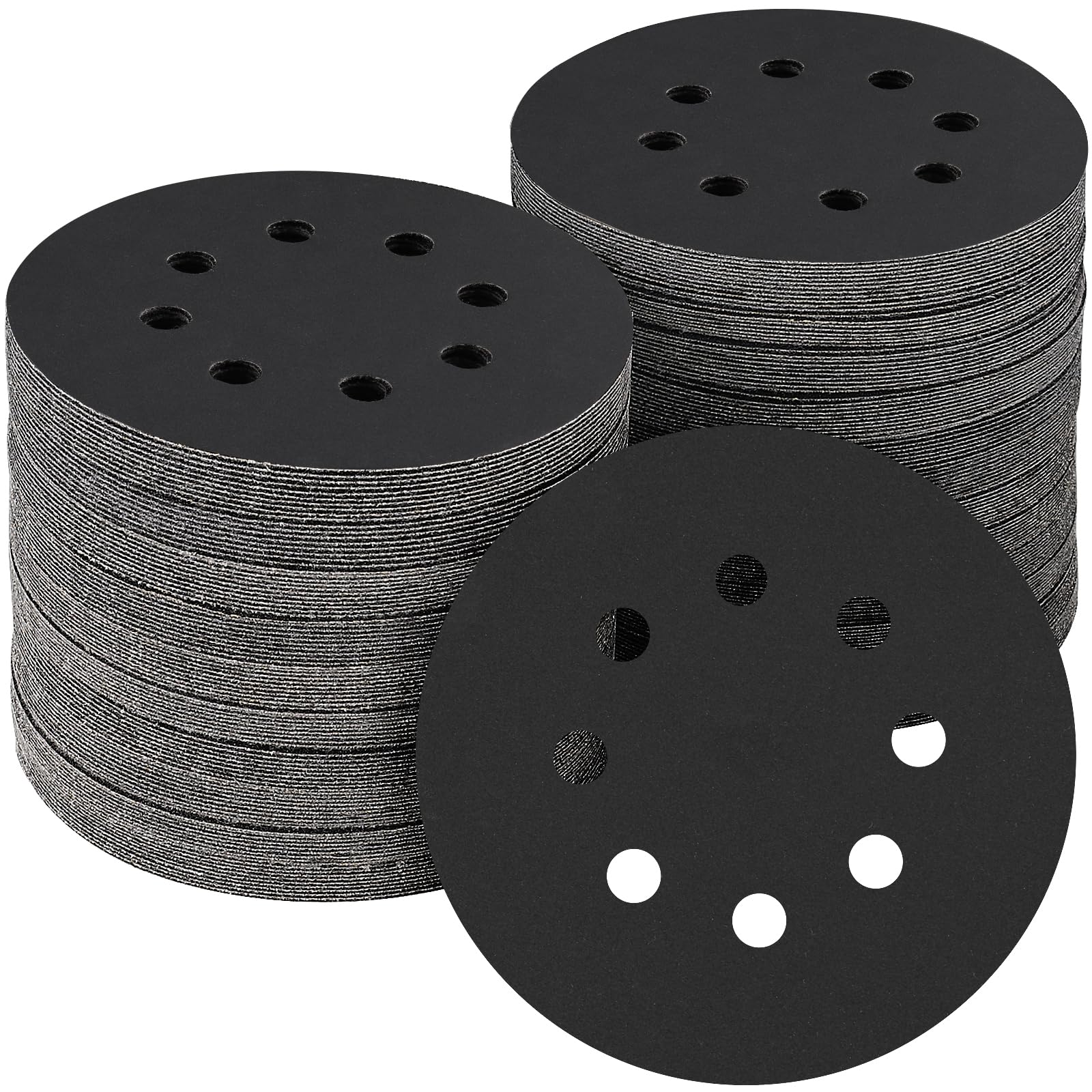 POTUINOM 100PCS 5 inch Silicon Carbide Sanding