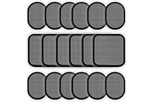 SOYOKO Replacement Gel Pads for All Abdominal Belts, 6 Sets (18 Gel Pads) Black, Black, One Size