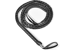 MUKOSEL Halloween Costume Accessories Black Whip, Faux Leather Halloween Prop for Cosplay, Accessories Whip for Costume Parties Cosplay