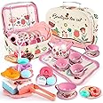 Flower Tea Set for Little Girls, Birthday Gift for Age 3 4 5 6 Year Old, Toddler Toys Tea Party Set for Little Girls, Princes