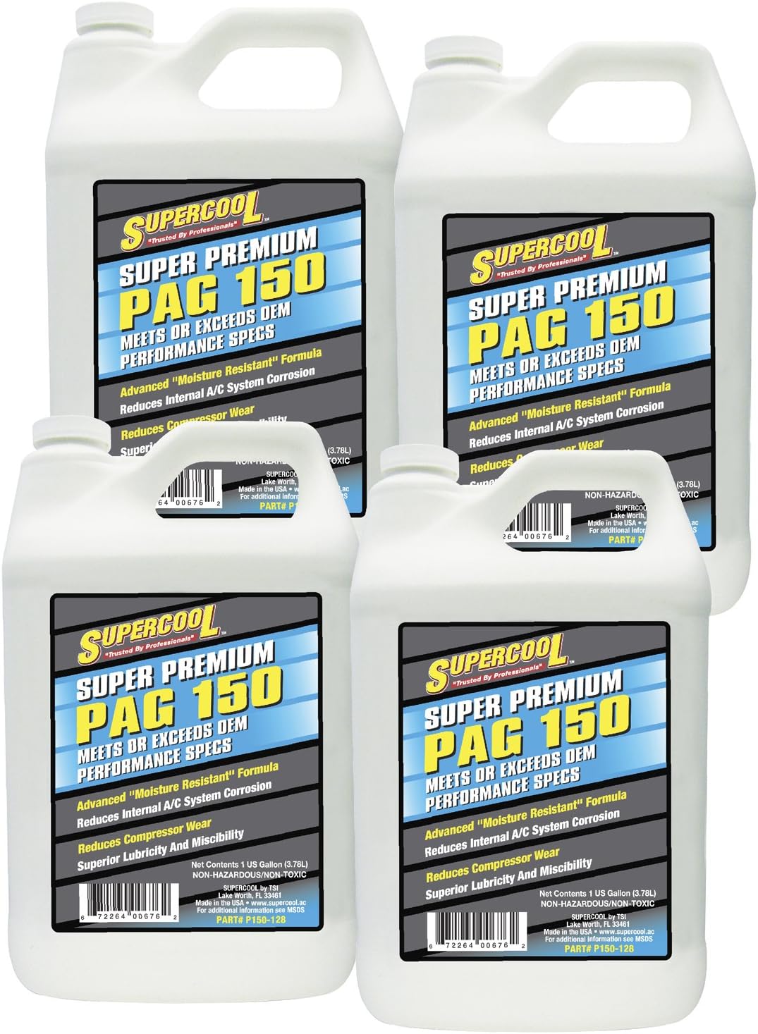 TSI SupercoolP150-128-4CP PAG 150-Viscosity Oil - 1 Gallon, 4 Pack