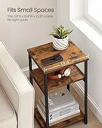 VASAGLE Side Table, Small End Table, Tall