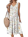 Zeagoo Women Below Knee Length Spring Dress Casual