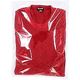 Wowfit 100 Count 14x20 Inch Clear Cellophane Plastic Bags, Resealable Self-Sealing Cello Bags Great for Packaging Clothing, Shirts, Decorative Wrappers, Party Favors, Artwork and More