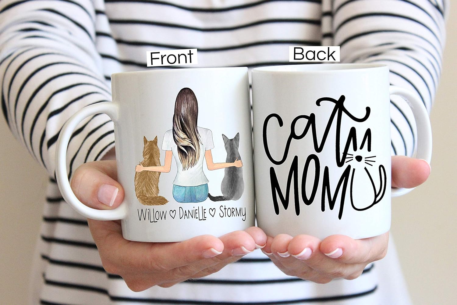 personalized cat mom mug