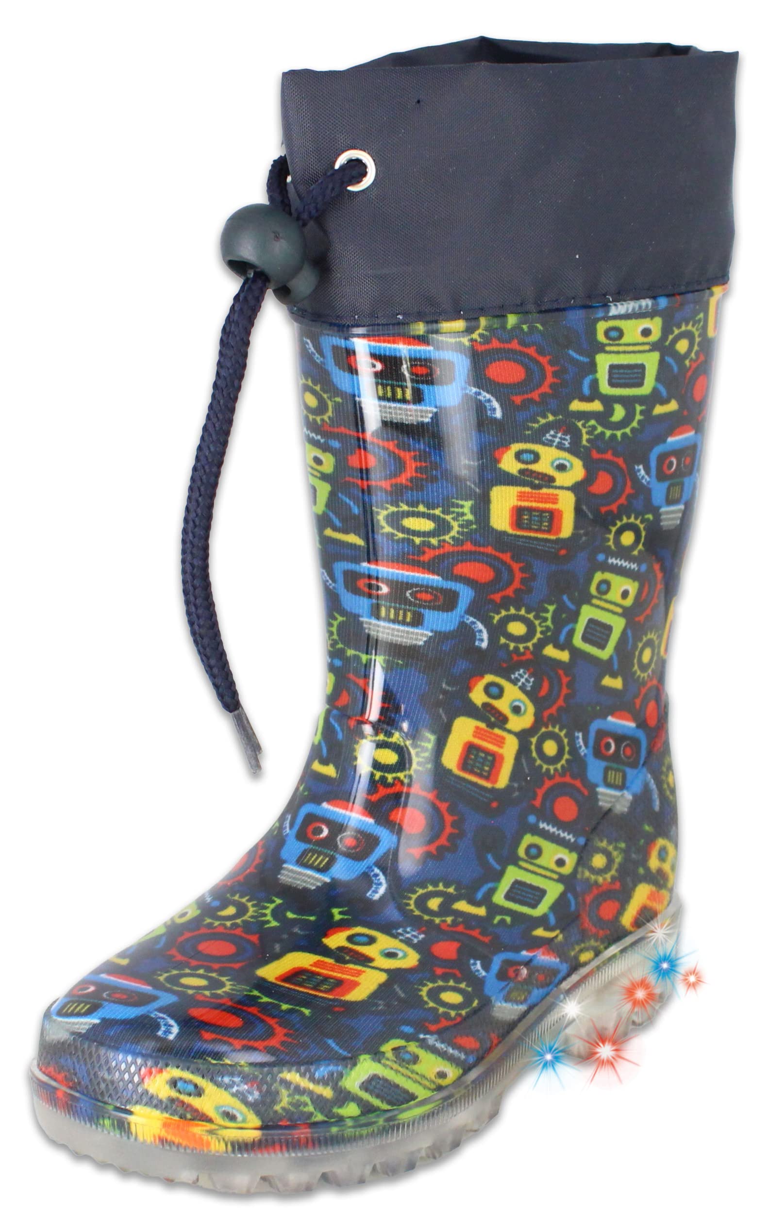 Beck Boy's Blinking Robots rain boat, Dunkelblau, 11 UK Child