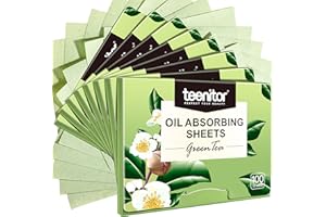 Teenitor Green Tea Blotting Paper - 800 Oil Absorbing Sheets for Oily Skin, Face Oil Control Film