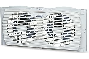 Holmes Window Fan with Twin 6-Inch Reversible Airflow Blades, White