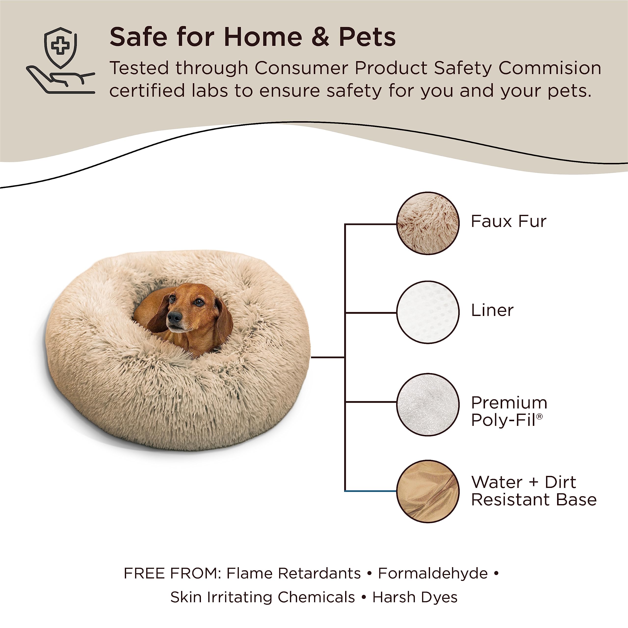 Best Friends by Sheri The Original Calming Donut Cat and Dog Bed in