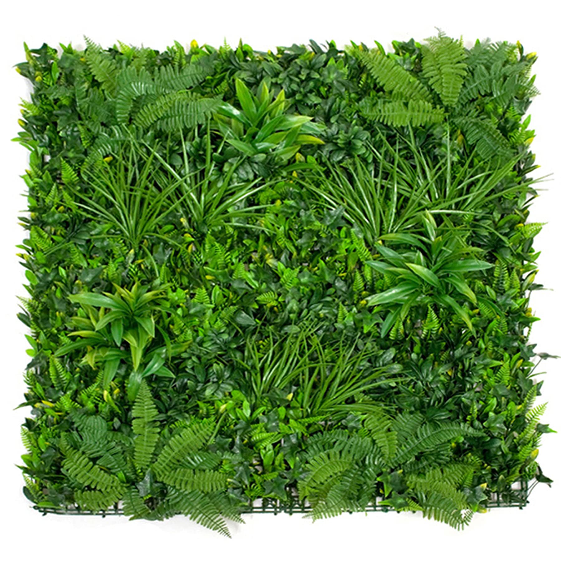 Artificial Premium Green Wall Hedge with Mixed Leaf Foliage (1m x 1m) - UV Stable Vertical Garden