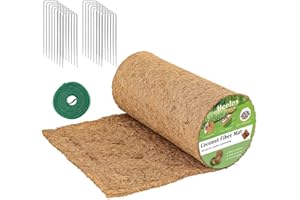 Heelos Thick Coco Fiber Liner Roll,120x16inch Natural Coconut Liners for Planter Box Flower Basket, Coco Coir Sheets Coconut Fiber Mat,Garden Decoration, DIY Moss Pole,Animal Pet Pad, Reptile Carpet
