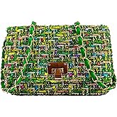 FGJKKK Small Quilted Shoulder Bag for Women Fashion Tweed Mini Clutch Handbag Purses Designer Crossbody Bag, with Chain Strap