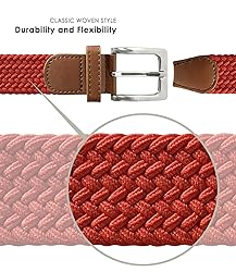 Men's Stretch Belt Braided Elastic Stretch Belt