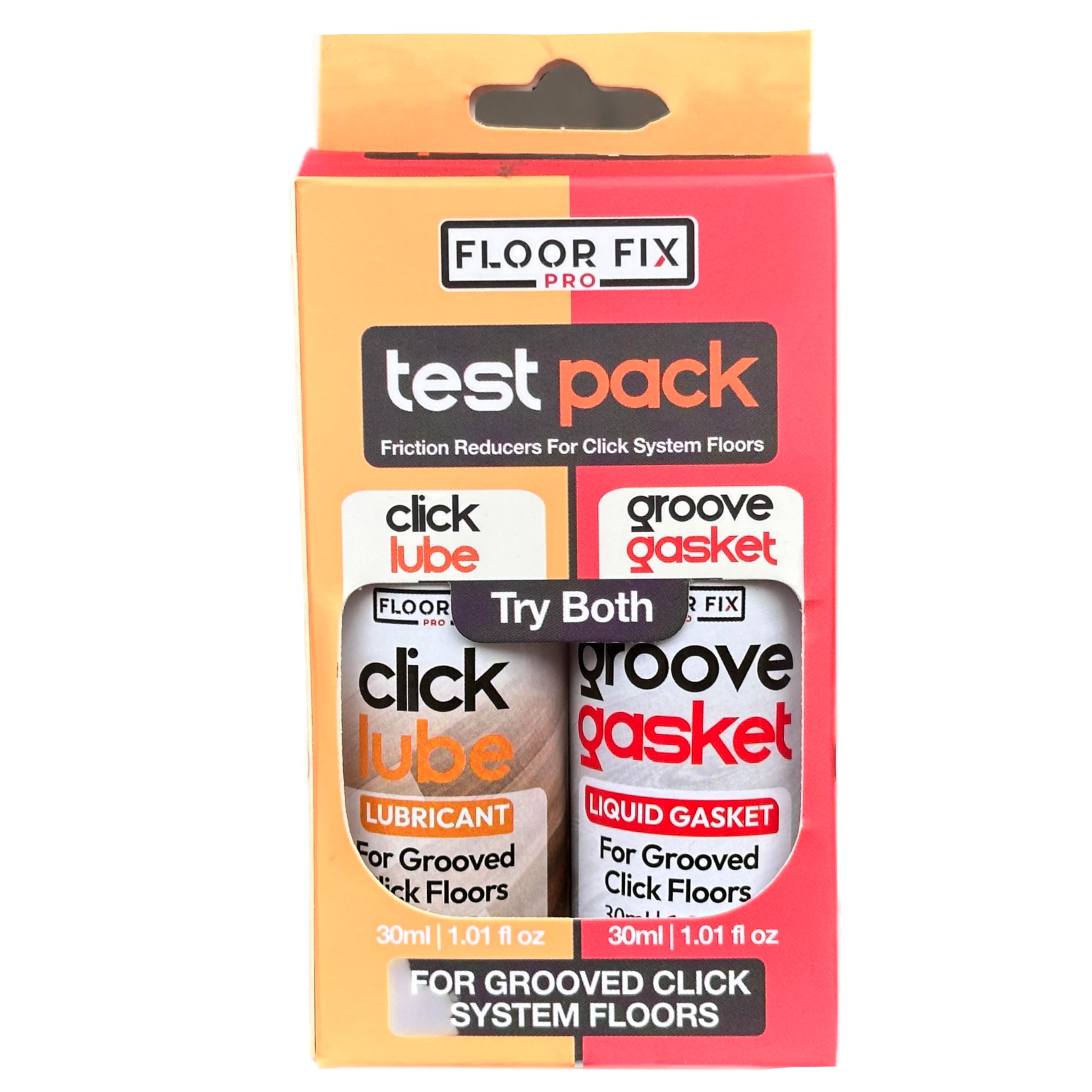 Squeaky Floor Repair Test Kit - Floor-Fix Pro CLICK SYSTEM FLOORS Identify and Remedy Squeaks In Wood & Laminate Floors Includes Lubricant + Liquid Gasket - Safe for Underfloor Heating
