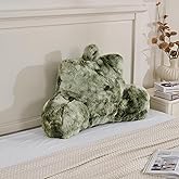 Animebody Reading Pillows for Boyfriend Adult,Velvet Back Pillow Bed Wedge Large, Back Rest Support Cushion for Sitting Up in Bed/Couch for Bedrest 18inch-Tie-dye Sage Green