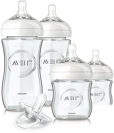Philips AVENT - NATURAL GLASS KIT - Kit Newborn Flaschen Glas - Farblose