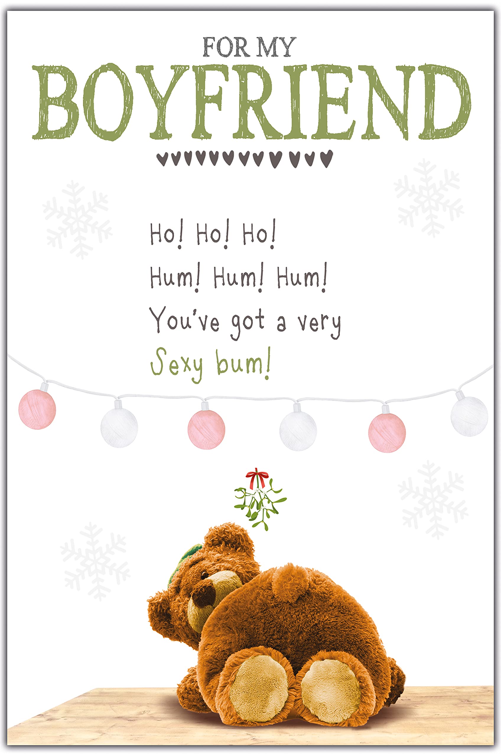 Nice Words Boyfriend Christmas Cards - Romantic Xmas Card for Boyfriend