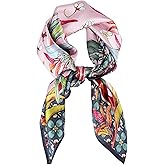 MEISEE 100% Pure Mulberry Silk Scarf 26" Square Scarf Neckerchief Headscarf Breathable Lightweight for Women Gift Packed