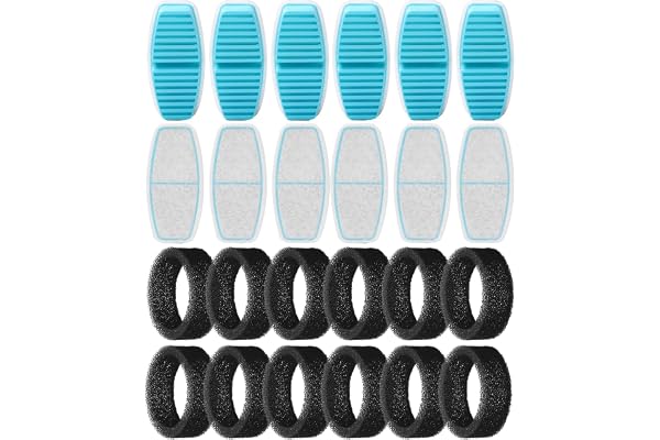 Cat Fountain Replacement Filters: 24 Pet Fountain Replacement Filters for FOFNON Cat Water Fountains - 6 Months Set of Pet Wa
