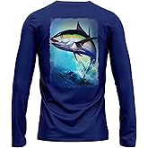BALAO Made in USA Fishing Shirts for Men Long Sleeve Lightweight Dri Fit UPF 40+ Sun Protection Quick Dry Running Hiking Tshirts