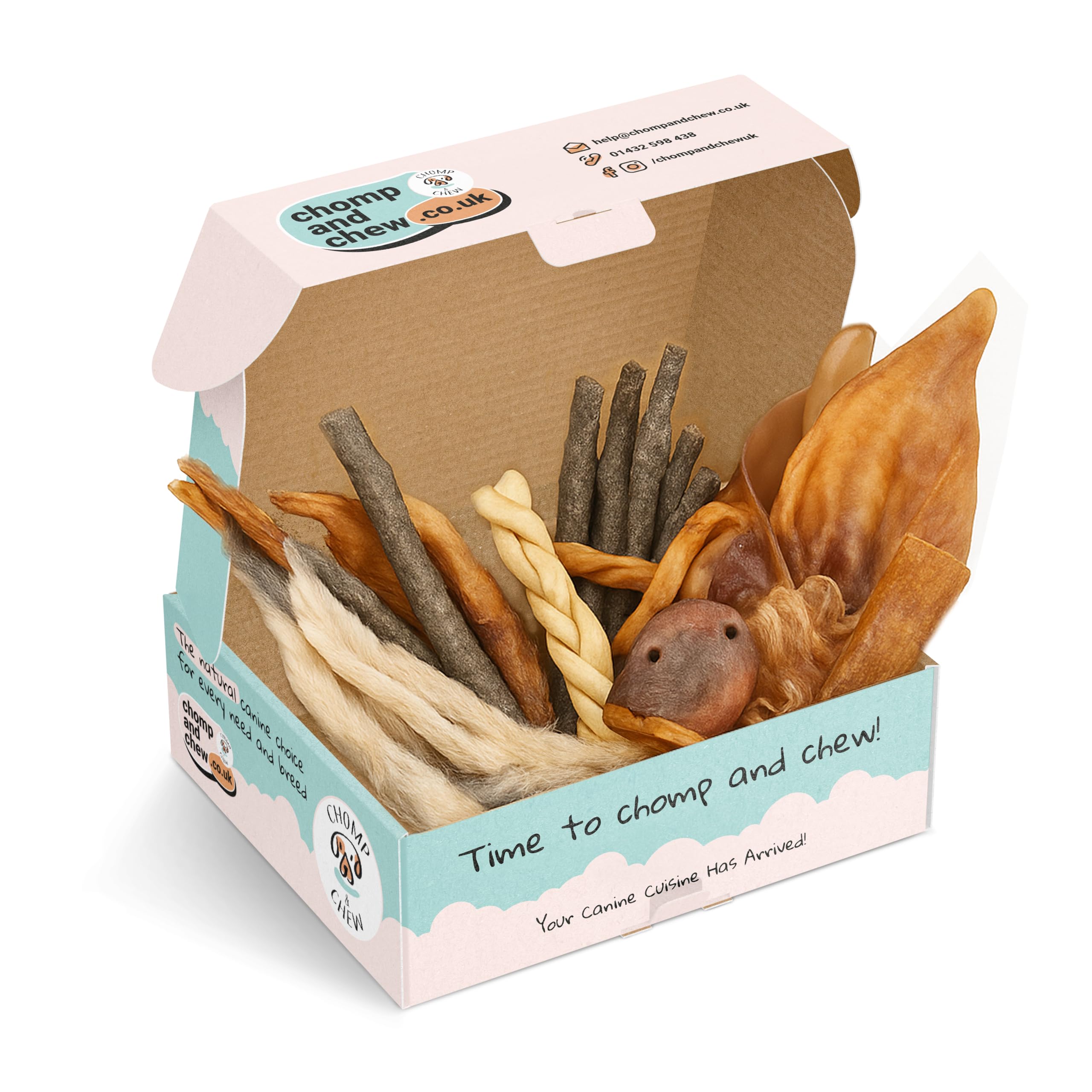 CHOMP & CHEW | PUPPY CHOMPER BOX |100% Natural Dog Treat Variety Box | Reduces teething | Long-Lasting Chews and Everyday Treats | Small Breed Dogs Treats