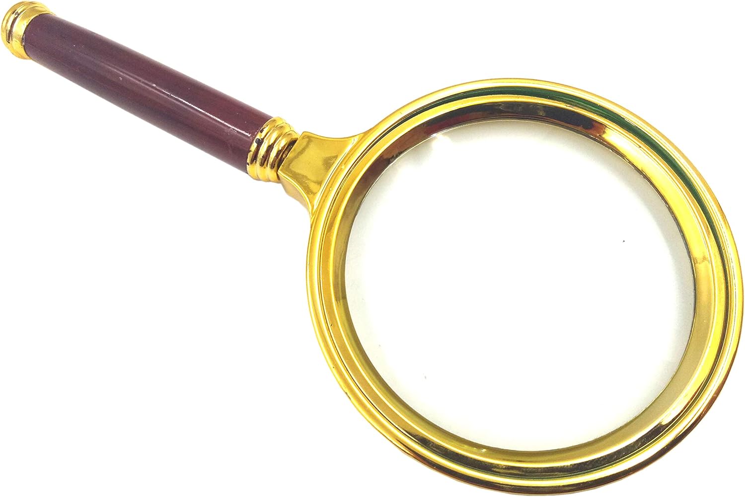 Handheld Magnifier,Haokiang Rosewood Handle Magnifier 10X Magnifier