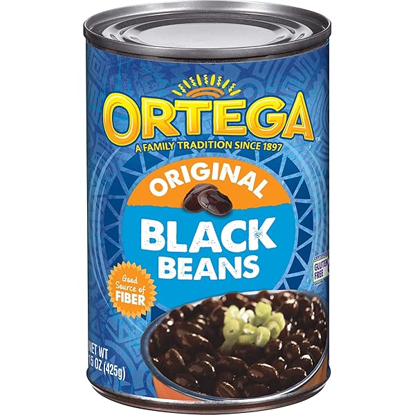 ORTEGA BLACK BEANS, ORIGINAL FLAVOR, 15 OUNCE