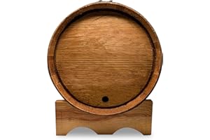 Red Head Barrels - 20 L Premium Oak Barrels for Aging Whiskey, Wine, Rum, Scotch, and More, Ideal for Whiskey Barrel or Wine Barrel, American Charred Oak Barrel for Bourbon, Tequila & Brandy