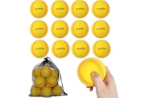 Avesfer Foam Baseballs 12 Pack Soft Practice Baseballs 9 inch Foam Balls with Mesh Bag for Kids Youth Teenager Players Safely