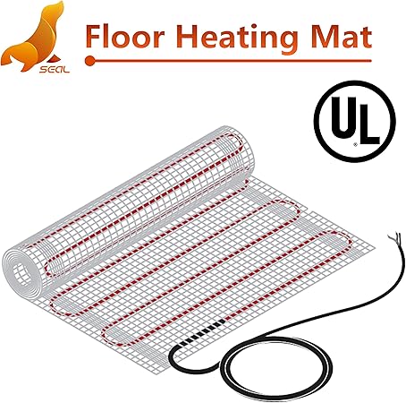 Seal 20 Sqft 120v Radiant Floor Heating Mat For Ceramic Tile Mortar Easy To Install Self Adhesive Floor Heating System Kit