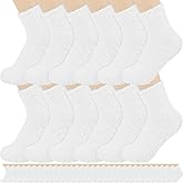 Taiyin 50 Pairs Bulk Fuzzy Socks Women Fluffy Winter Warm Slipper Sleeping Socks Plush Cozy Cute Soft Christmas Gifts
