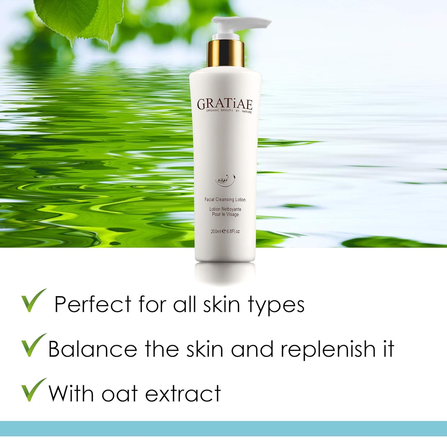 Gratiae Organics Facial Cleansing Lotion, 6.8-Ounce : Facial Cleansing Creams : Beauty