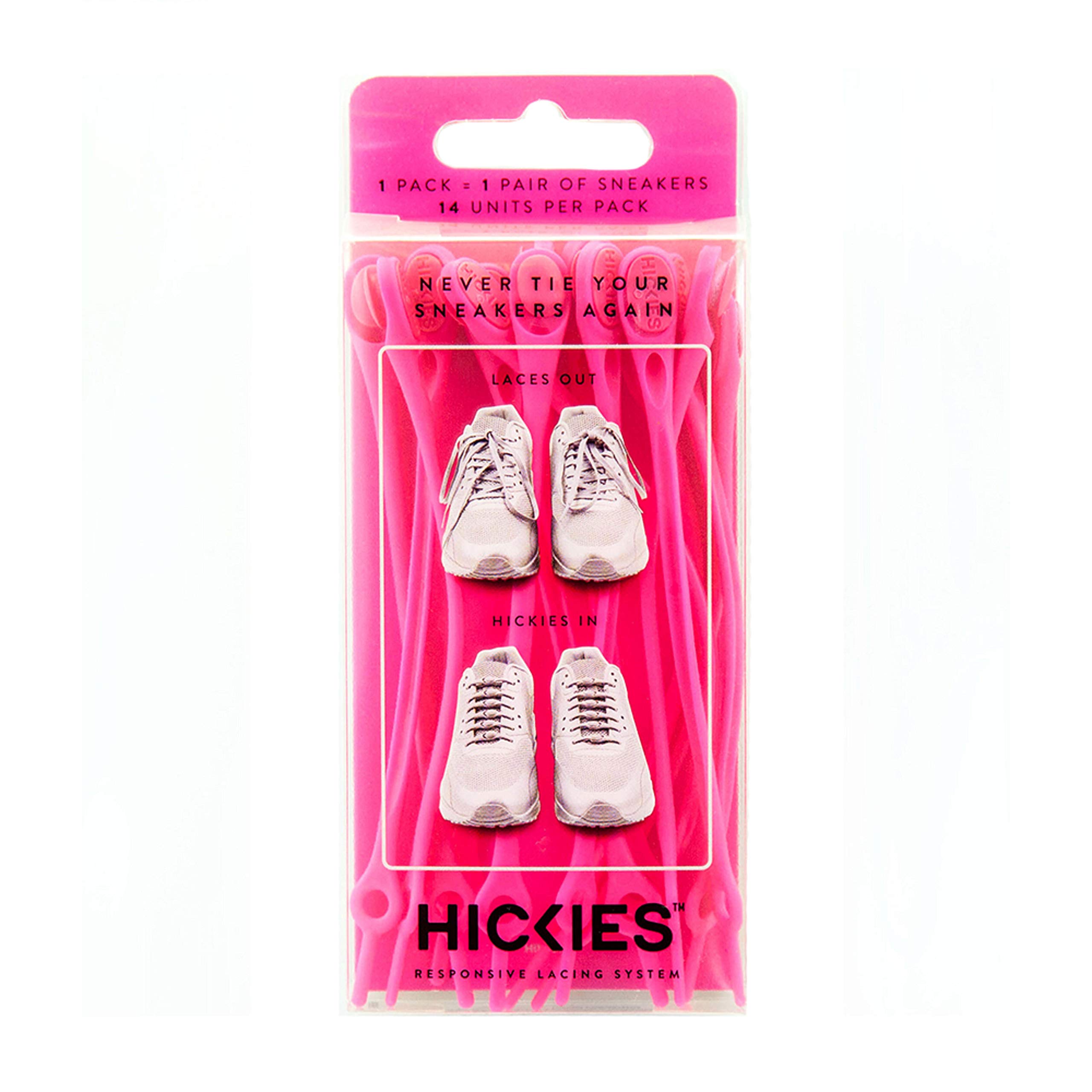 HICKIES Tie-Free Laces (1.0) - Neon Pink
