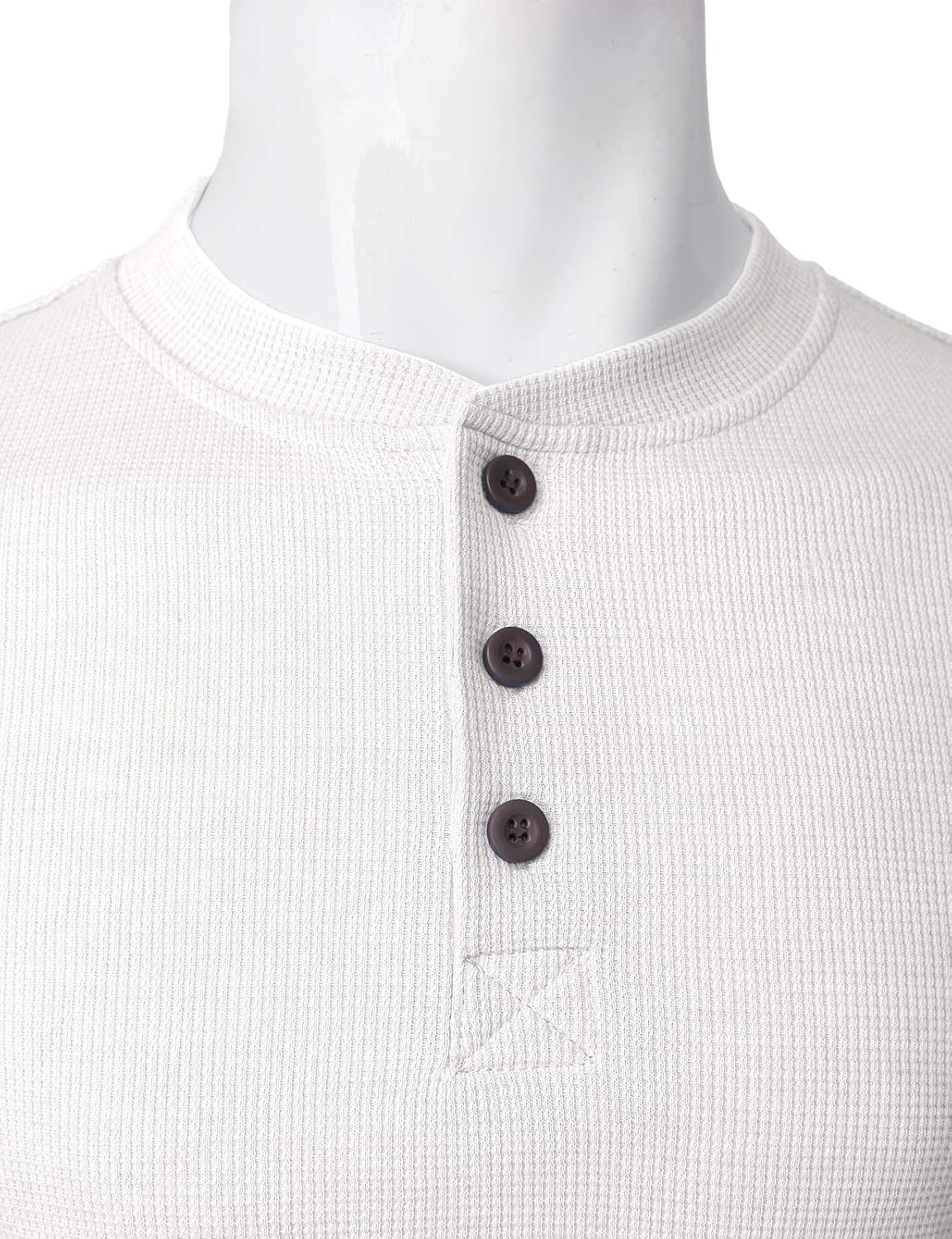 H2H Mens Casual Slim Fit Henley Long Sleeve T Shirts of Waffle Cotton: Clothing