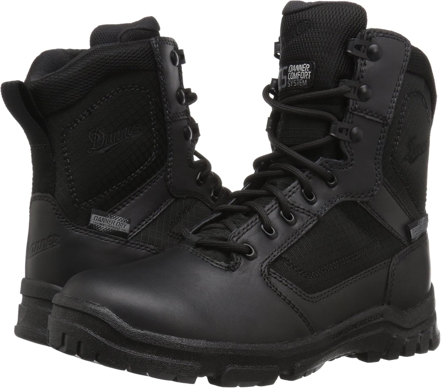 Danner Men's Lookout Side-Zip 8" Black Military & Tactical Boot: Shoes