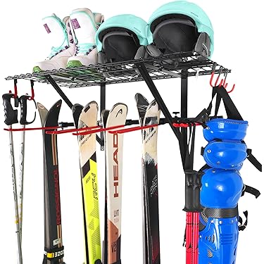 UrbanUtility Ski Rack For Garage - Ski Gifts For Any Skill Level Skiers - View #3