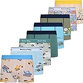 Czofnjesi Boys Breathable Dinosaur Car Cotton Boxer Brief Underwear Sets